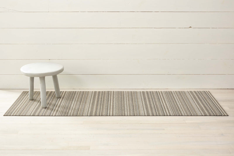 Chilewich Skinny Stripe Utility Floor Mat, 24 x 36 - Mushroom